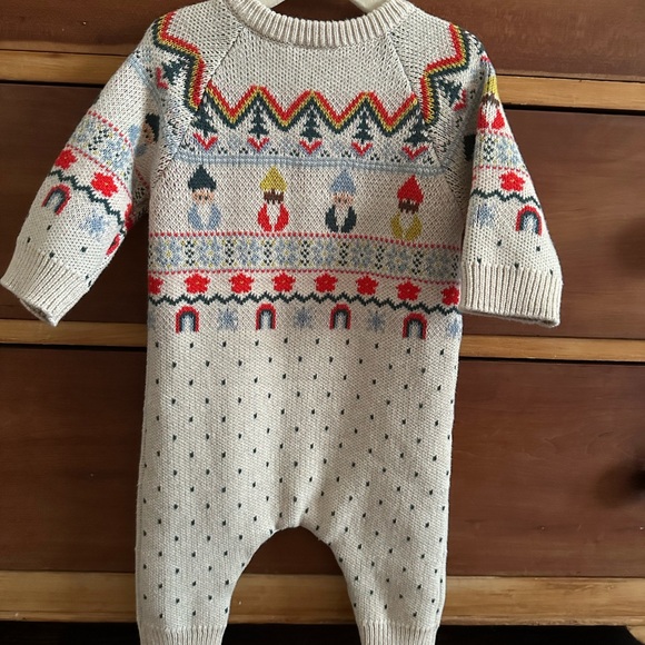 Cozy Knit Patterned Kids One Piece - Picture 2 of 3